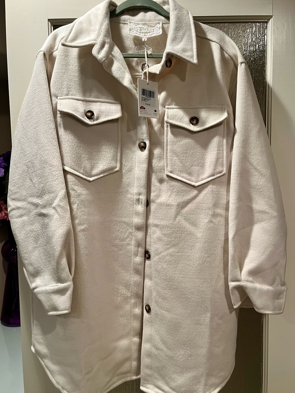Pink Martini- Super soft light Cream Shacket Jacket - Women